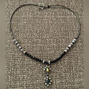 SNK Signed, Crystal Pendant, Statement Necklace